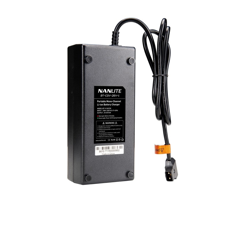 CARGADOR PARA BATERÍAS V-MOUNT 26 V. NANLITE - NABTCGV26V1