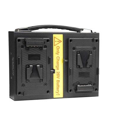 CARGADOR DUAL PARA BATERIAS V-MOUNT 26 V. NANLITE - NABTCGV26V2