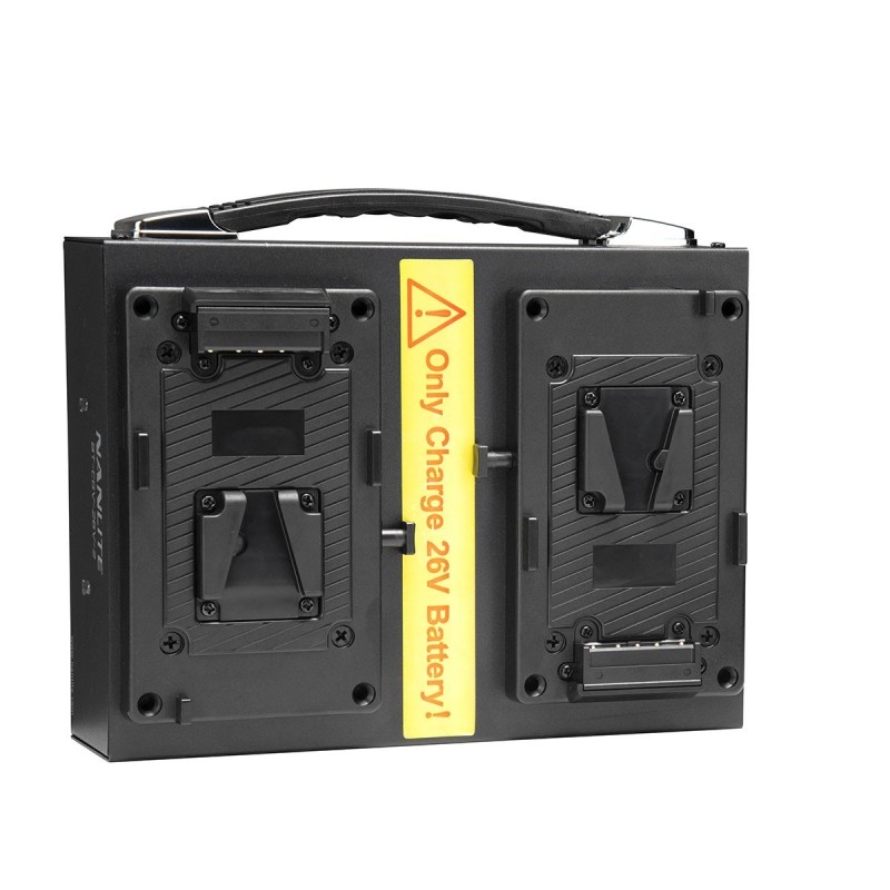 CARGADOR DUAL PARA BATERIAS V-MOUNT 26 V. NANLITE - NABTCGV26V2