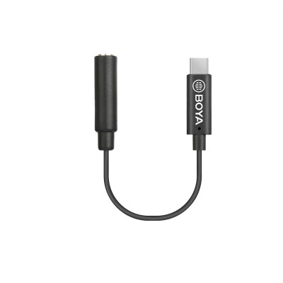 CABLE TRRS HEMBRA A USB TIPO C (ANDROID) 6 CM. BOYA - BYK4