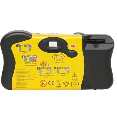 CÁMARA DESECHABLE UN USO 27+12 FOTOS CON FLASH KODAK - 041778617762