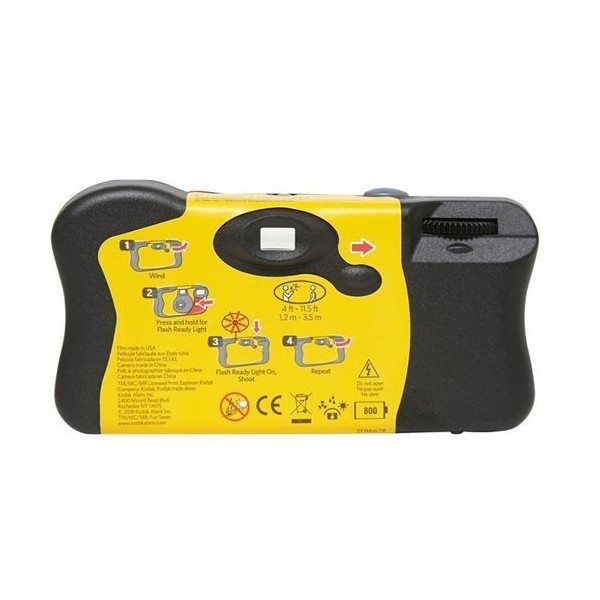 CÁMARA DESECHABLE UN USO 27+12 FOTOS CON FLASH KODAK - 041778617762
