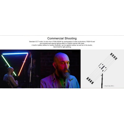 PAVOTUBE CON BATERÍA 30C KIT 2 UNIDADES NANLITE - NA1520082KIT