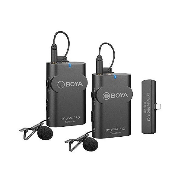 MICRÓFONO INALÁMBRICO WM4 KIT PRO 2TX + 1 RX LIGTHING BOYA - BYWM4PROK4