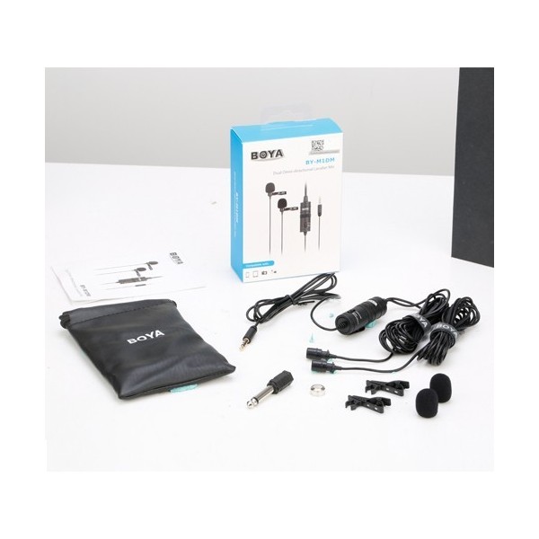 MICRÓFONO LAVALIER DUAL OMNIDIRECCIONAL M1 DM BOYA - BYM1DM