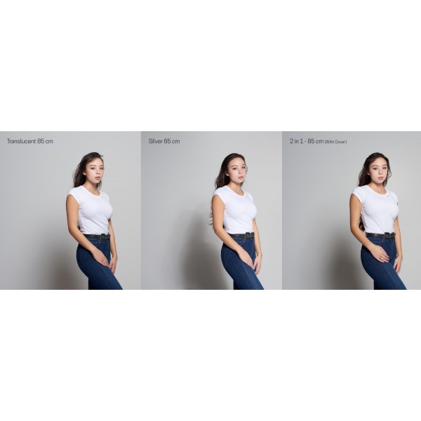 PARAGUAS PARA FLASH PORTALITE 85 CM. TRANSLÚCIDO ELINCHROM - EL26351