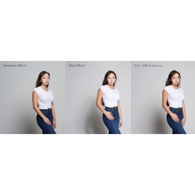 PARAGUAS DEEP PLATA 125 CM. ELINCHROM - EL26353