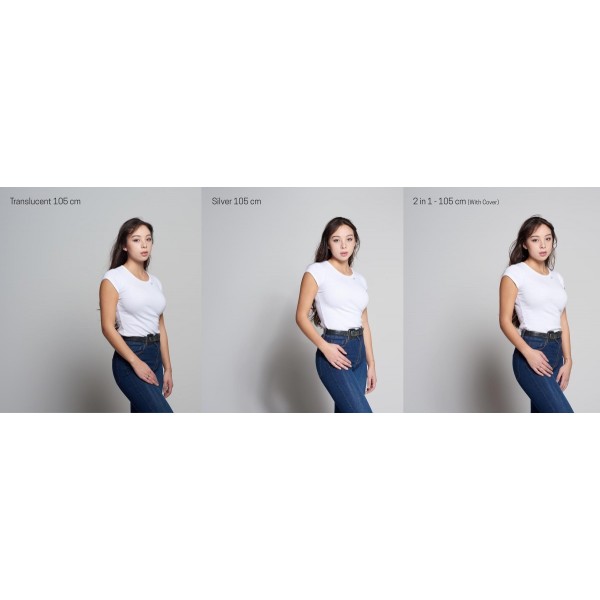 PARAGUAS DEEP PLATA 125 CM. ELINCHROM - EL26353