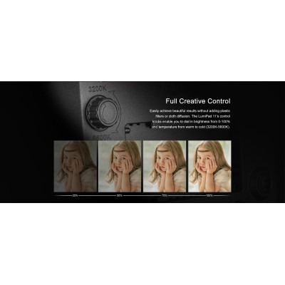 ANTORCHA LED BI-COLOR LUMIPAD 11 CON BATERÍA Y CARGADOR NANLITE - NA112001