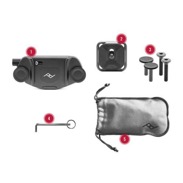 CLIP CAPTURE CAMERA V3 NEGRO CON ZAPATA STANDARD PEAK DESIGN - CPBK3