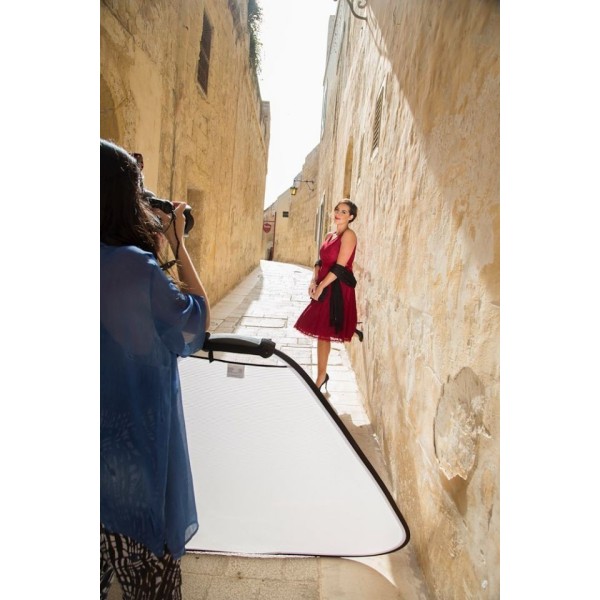 REFLECTOR TRIGRIP GRANDE 120CM PLATA / BLANCO MANFROTTO - LLLR3731