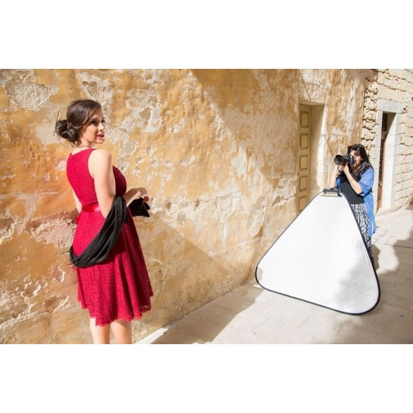 REFLECTOR TRIGRIP GRANDE 120CM DORADO / BLANCO MANFROTTO - LLLR3741