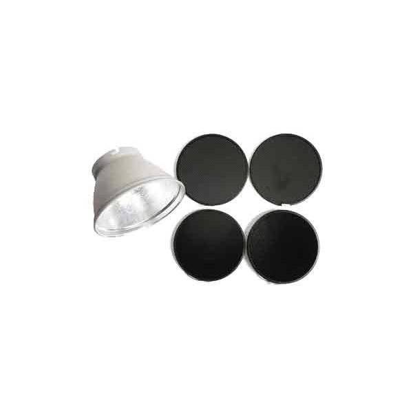 REFLECTOR 21 CM. CON JUEGO DE 4 NIDO DE ABEJA COMPLETO ELINCHROM - EL26051