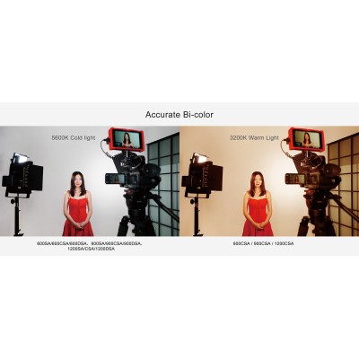 PANEL LED BICOLOR 600CSA KIT 3 UNIDADES CON ACCESORIOS NANLITE- NA1220143KIT