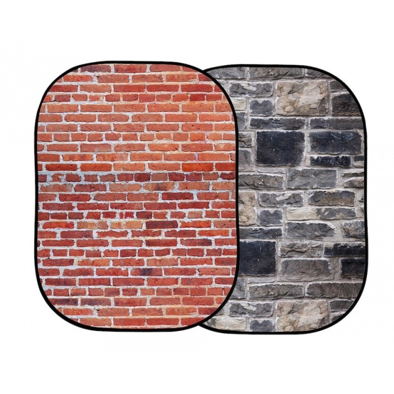 FONDO PLEGABLE DOBLE CARA RED BRICK / GREY STONE 1.5 X 2.1 M MANFROTTO - LLLB5711