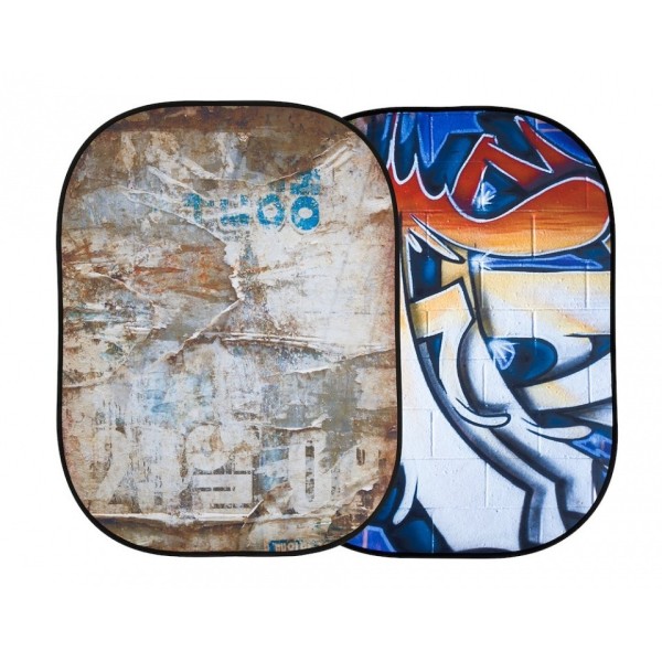 FONDO PLEGABLE DOBLE CARA DISTRESSED PAPER / GRAFFITI 1.5 X 2.1 M MANFROTTO - LLLB5714