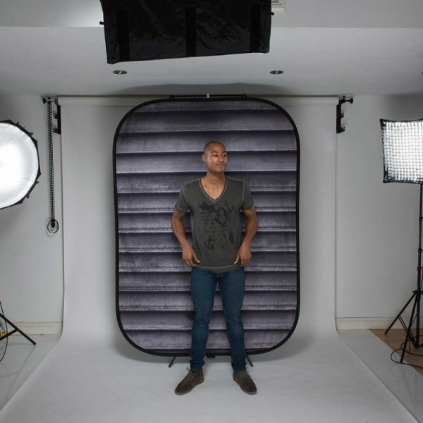 FONDO PLEGABLE DOBLE CARA PERSIANA METÁLICA/ PUERTA ABANDONADA 1.5 X 2.1 M MANFROTTO - LLLB5717