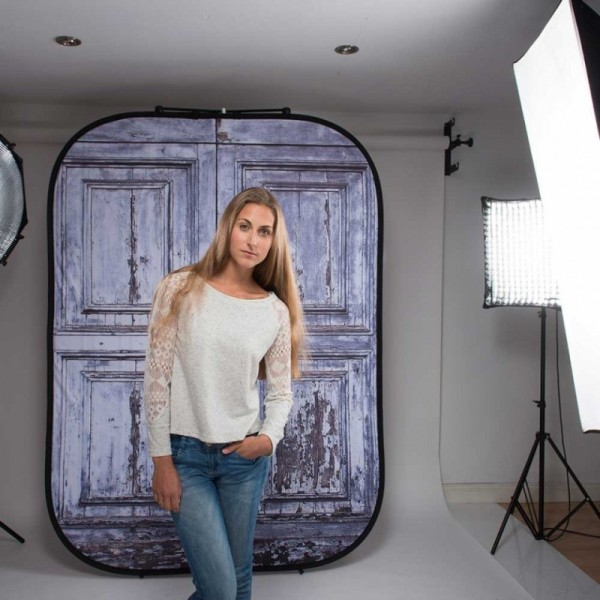 FONDO PLEGABLE DOBLE CARA PERSIANA METÁLICA/ PUERTA ABANDONADA 1.5 X 2.1 M MANFROTTO - LLLB5717