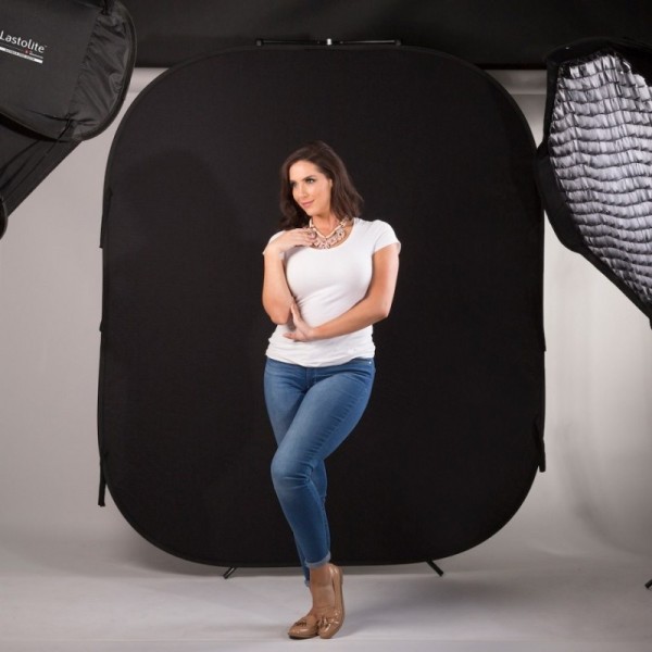 FONDO PLEGABLE LISO DOBLE CARA 1.5 X 1.8 M BLANCO/ NEGRO  MANFROTTO - LLLC5621