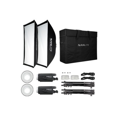 KIT 2 FOCOS LED NANLITE FS-150B BI-COLOR 185W - NAFS1502KITSLS