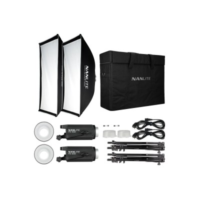 NANLITE KIT 2 FOCO LED FS-300 350W 5600K