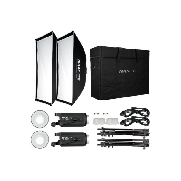 NANLITE KIT 2 FOCO LED FS-300 350W 5600K