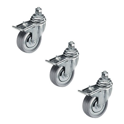 RUEDAS 75MM CON FRENOS SET 3 CONECTOR M10 MANFROTTO - MF104