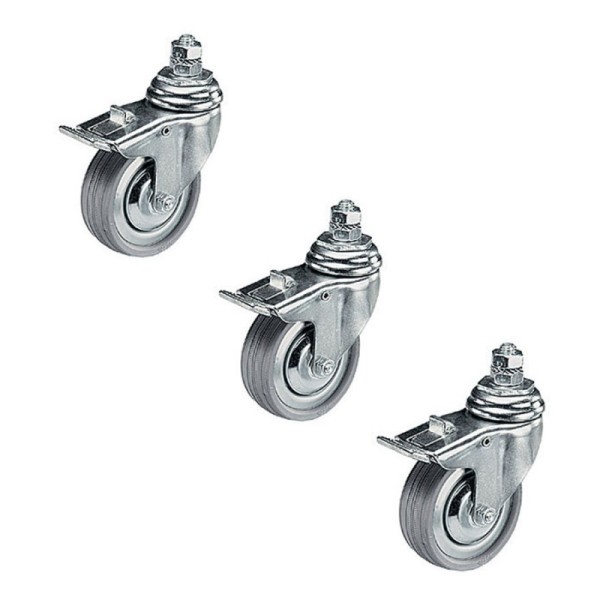 RUEDAS 75MM CON FRENOS SET 3 CONECTOR M10 MANFROTTO - MF104