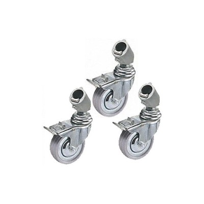 RUEDAS SET 3 75MM CON FRENOS PARA TUBO HEMBRA 22MM MANFROTTO - MF110