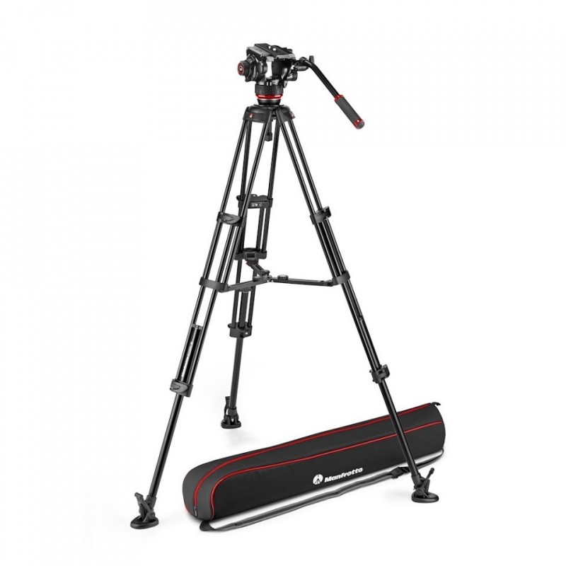 TRÍPODE VÍDEO TWIN DE ALUMINIO CON RÓTULA FLUIDA Y ESTABILIZADOR CENTRAL MVK504XTWINMA MANFROTTO - MFMVK504XTWINMA