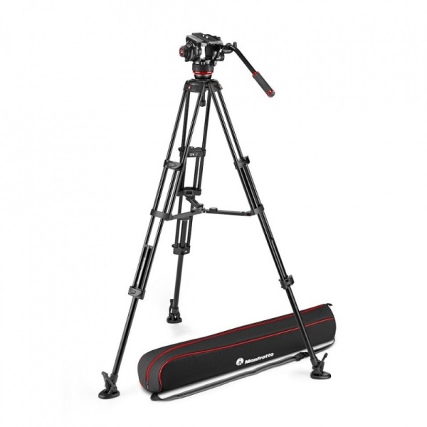 TRÍPODE VÍDEO TWIN DE ALUMINIO CON RÓTULA FLUIDA Y ESTABILIZADOR CENTRAL MVK504XTWINMA MANFROTTO - MFMVK504XTWINMA