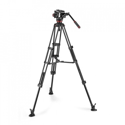 TRÍPODE VÍDEO TWIN DE ALUMINIO CON RÓTULA FLUIDA Y ESTABILIZADOR CENTRAL MVK504XTWINMA MANFROTTO - MFMVK504XTWINMA