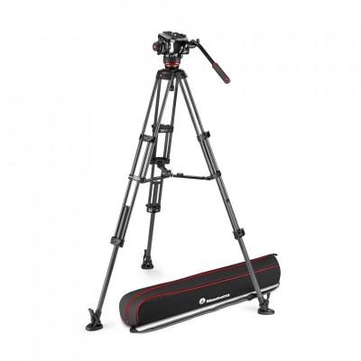 TRÍPODE PARA VIDEO TWIN DE CARBONO CON RÓTULA FLUIDA Y ESTABILIZADOR CENTRAL MVK504XTWINMC MANFROTTO- MFMVK504XTWINMC