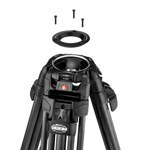 TRÍPODE 645 FAST TWIN PATA DOBLE CON SEMIESFERA 2 EN 1 EN CARBONO MANFROTTO- MFMVTTWINFC