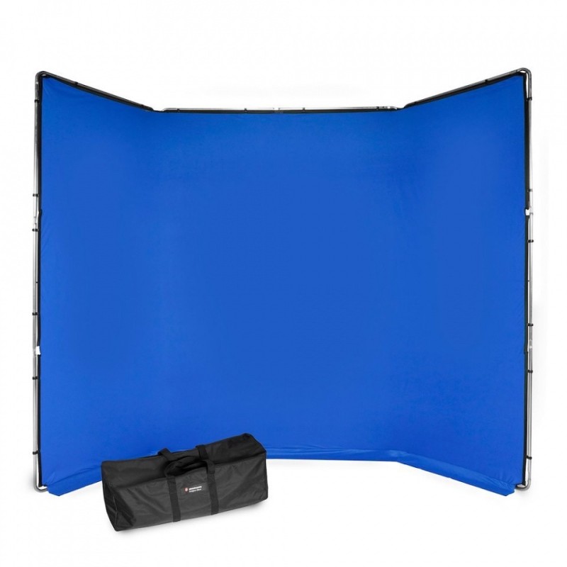 FONDO CHROMA KEY FX 4x2,9 M AZUL KIT DE MONTAJE MANFROTTO- MFMLBG4301KB