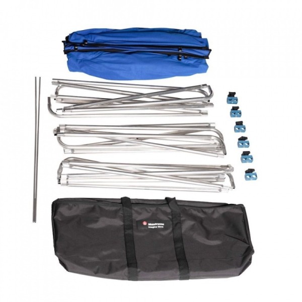 FONDO CHROMA KEY FX 4x2,9 M AZUL KIT DE MONTAJE MANFROTTO- MFMLBG4301KB