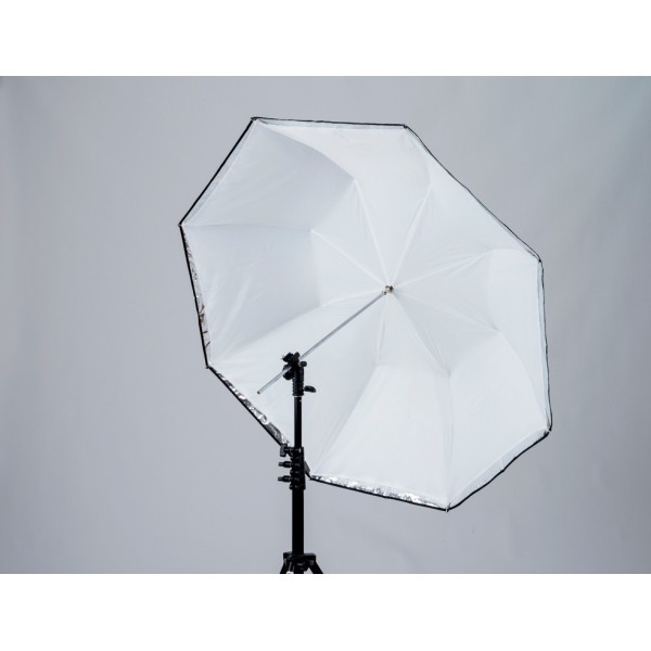 PARAGUAS DUAL BLANCO/PLATA /NEGRO 85CM. MANFROTTO - LLLU3223F