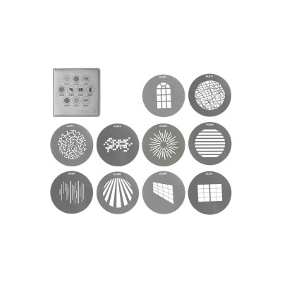 GOBOS JUEGO DE 10 SET 1 PARA ACCESORIO DE PROYECCIÓN BM NANLITE- NAASGBBMSET1