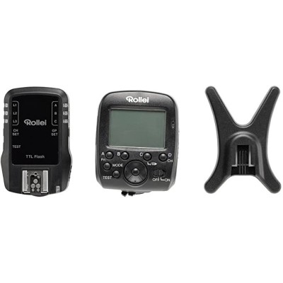 TRANSMISOR Y RECEPTOR SET DE FLASH POR RADIO PROFESIONAL TRIGGER DUAL CANON/ NIKON ROLLEI- P28002