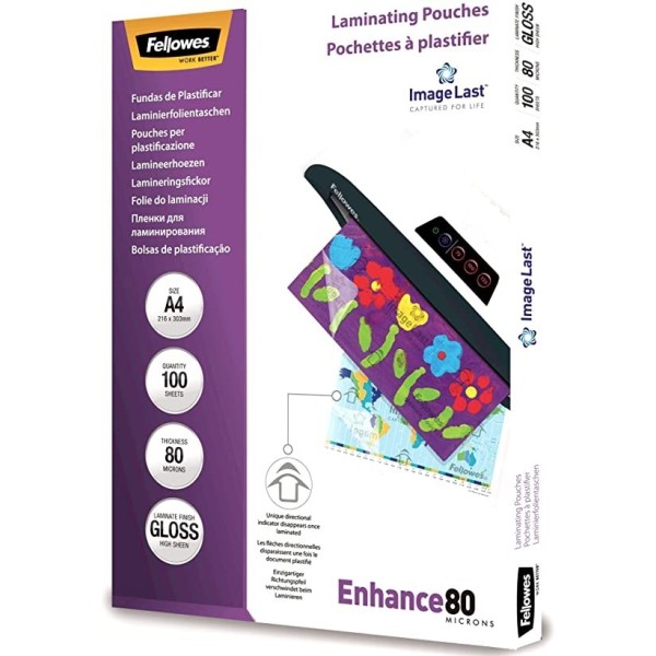 FUNDA LAMINADO MATE A4-100 UNDS FELLOWES- FLMATEA4