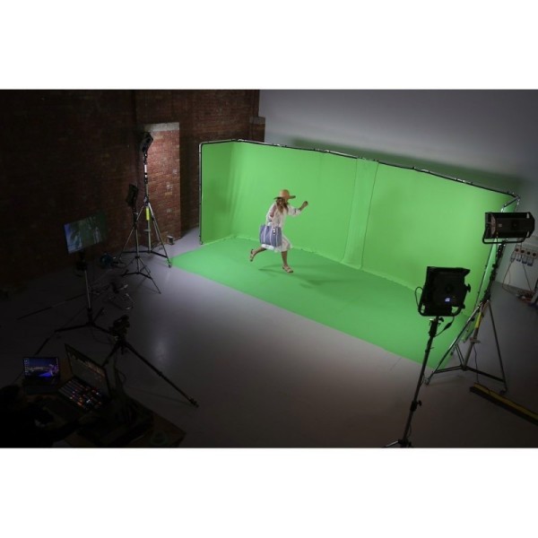 FONDO / SUELO DE VINILO 2,75 X 6 M CROMA KEY VERDE