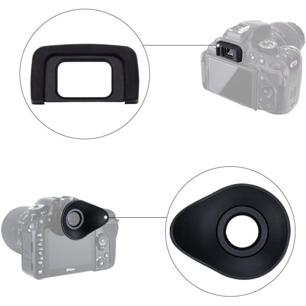 PACK 2 VISORES OCULARES JJC PARA NIKON - D5600 - D5300 - D5200 -D5100 -D5000 - D3500 -D3400 - D3300 - D3200 - D3100 - D3000