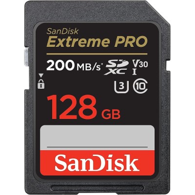 SANDISK SDHC EXTREMEPRO 128GB 200 MB/S V30 UHS-IU3