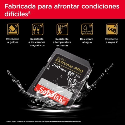SANDISK SDHC EXTREMEPRO 128GB 200 MB/S V30 UHS-IU3