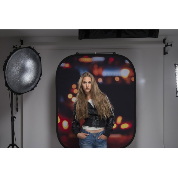 FONDO PLEGABLE DOBLE CARA SERIE OUT OF FOCUS HOJAS DE VERANO/ LUCES DE CIUDAD 1,2 X 1,5M MANFROTTO - LLLB5730