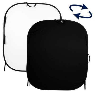 FONDO PLEGABLE LISO DOBLE CARA 1.5 X 1.8 M BLANCO/ NEGRO  MANFROTTO - LLLC5621