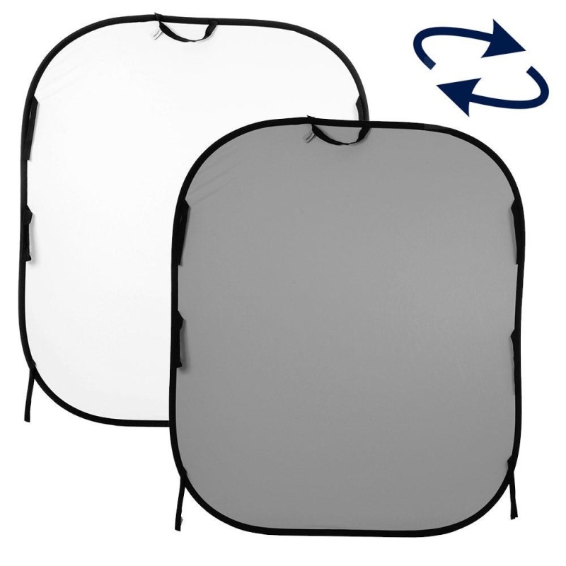 FONDO PLEGABLE LISO DOBLE CARA BLANCO/ GRIS MEDIO 1,5 X 1,8M MANFROTTO - LLLB56GW