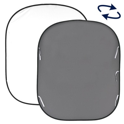 FONDO PLEGABLE DOBLE CARA BLANCO /GRIS MEDIO 1.80 X 2.15 M MANFROTTO - LLLB67GW