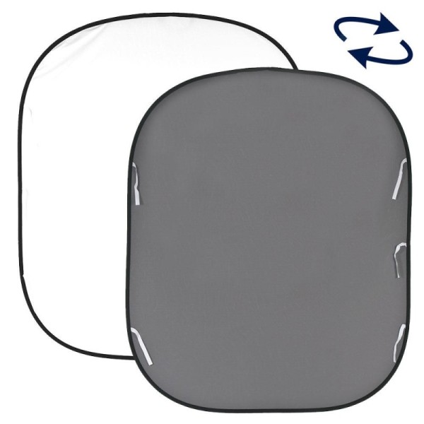 FONDO PLEGABLE DOBLE CARA BLANCO /GRIS MEDIO 1.80 X 2.15 M MANFROTTO - LLLB67GW