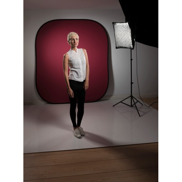 FONDO PLEGABLE LISO DOBLE CARA ROJO/ PÚRPURA 1,8 X 2,15 M MANFROTTO - LLLB6752